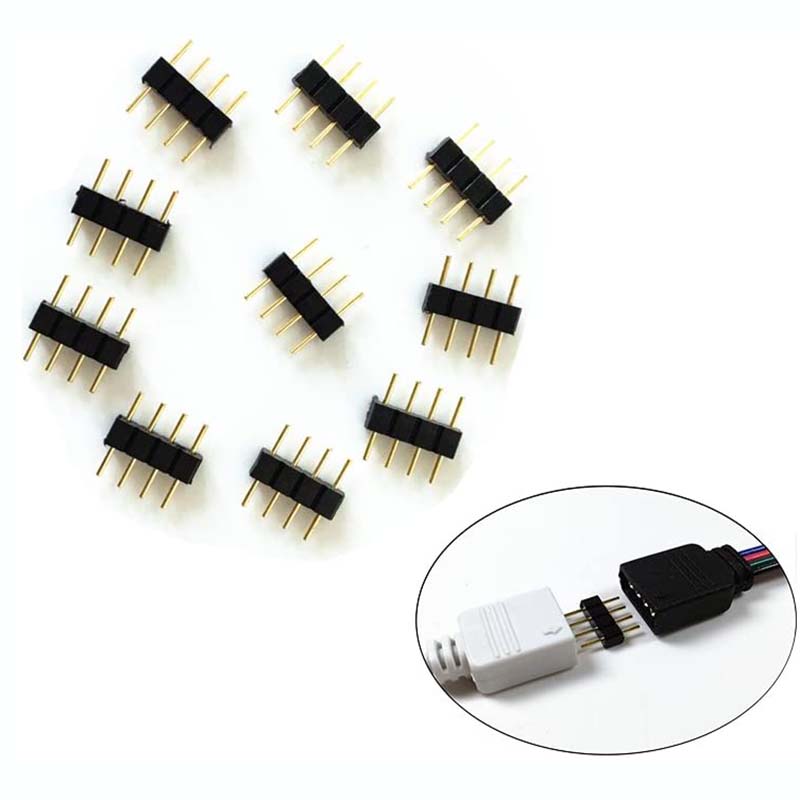 4 Pin RGB 5 Pin RGBW Extension Wire Connector For 5050 RGB/RGBW LED Strip  Lights