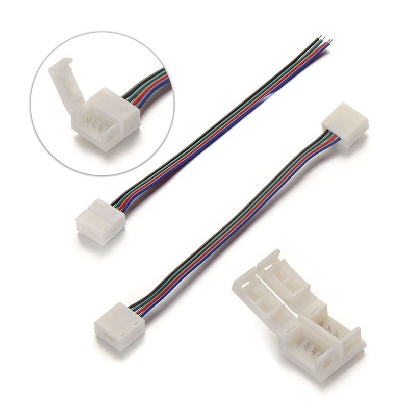 4-polige LED-Streifen-Anschluss-Sets für wasserdichte 5050 RGB-Streifen 4-polige LED-Streifen-Anschluss-Sets für wasserdichte 5050 RGB-Streifen