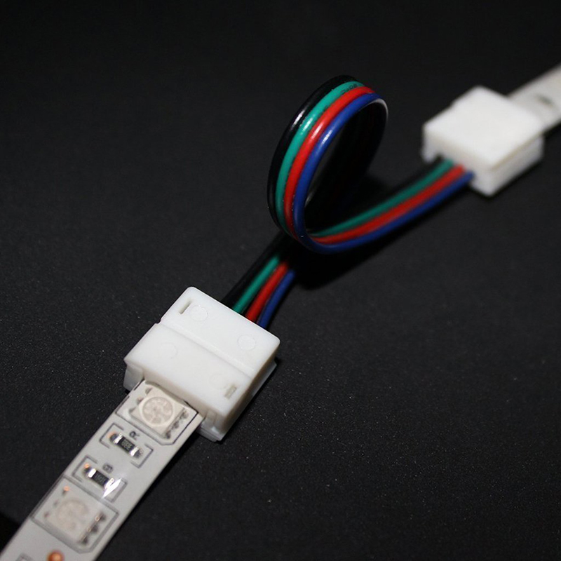 4-polige LED-Streifen-Anschluss-Sets für wasserdichte 5050 RGB-Streifen 4-polige LED-Streifen-Anschluss-Sets für wasserdichte 5050 RGB-Streifen
