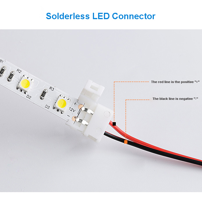 2kolíkový 5/8/10mm jednohlavý LED rychlý drátový kabelový konektor pro 5050/5630 jednobarevné Flex LED pásy světlo 2kolíkový 5/8/10mm jednohlavý LED rychlý drátový kabelový konektor pro 5050/5630 jednobarevné Flex LED pásy světlo