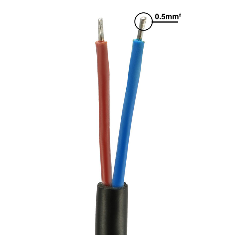 Samec Samec 20AWG 2 Terminál Vodotěsný konektor Kabel Černá Pro jednobarevné LED pásy Světlo Samec Samec 20AWG 2 Terminál Vodotěsný konektor Kabel Černá Pro jednobarevné LED pásy Světlo