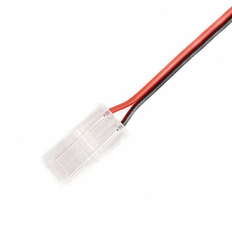 Průhledný 2kolíkový konektor pro LED pásek z pásku na vodič pro pásek LED SMD Průhledný 2kolíkový konektor pro LED pásek z pásku na vodič pro pásek LED SMD
