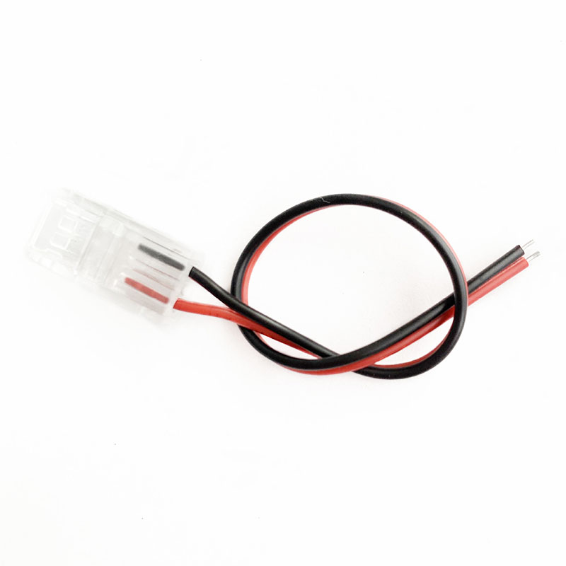 Průhledný 2kolíkový konektor pro LED pásek z pásku na vodič pro pásek LED SMD Průhledný 2kolíkový konektor pro LED pásek z pásku na vodič pro pásek LED SMD