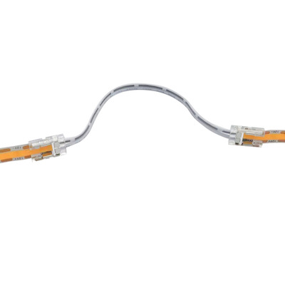 8/10 mm široký 2kolíkový dvojitý konec COB LED pásky s vysokou hustotou Rychlý konektor s 10 cm drátem 8/10 mm široký 2kolíkový dvojitý konec COB LED pásky s vysokou hustotou Rychlý konektor s 10 cm drátem