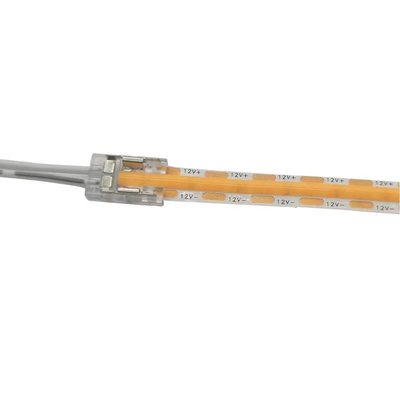 8/10 mm široký 2kolíkový jednokoncový COB LED pásek s vysokou hustotou Rychlý konektor s 10 cm drátem 8/10 mm široký 2kolíkový jednokoncový COB LED pásek s vysokou hustotou Rychlý konektor s 10 cm drátem