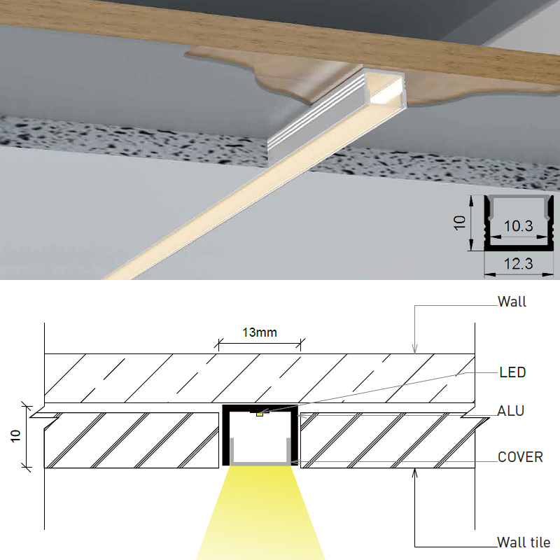 Mini Recessed LED Strip Channel
