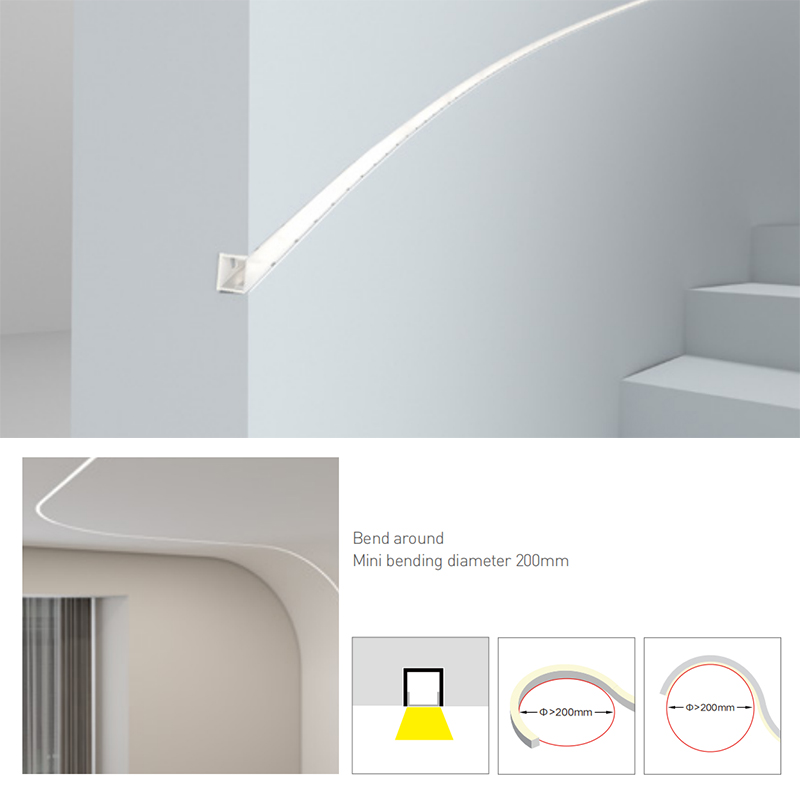 1212 Most Flexible LED Channel Diffuser - Fully Bending