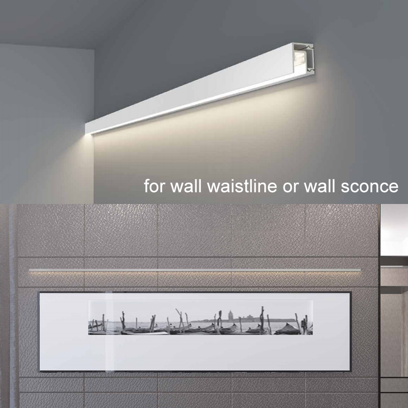 Wall Wash LED Profile for wall waistline and wall sconce