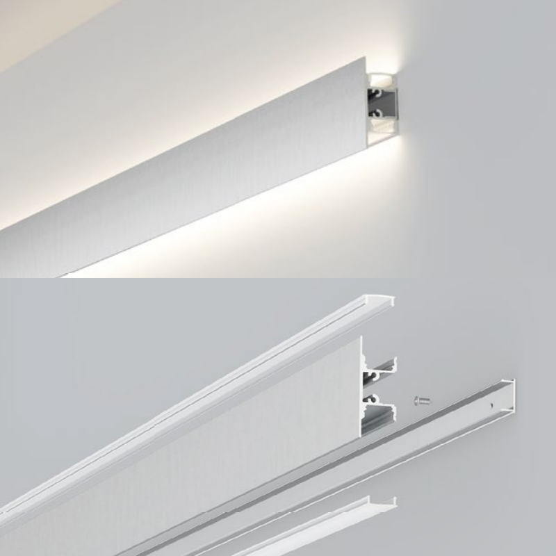 Lineární nástěnný světelný kanál nahoru a dolů pro 5mm LED pásky Lineární nástěnný světelný kanál nahoru a dolů pro 5mm LED pásky