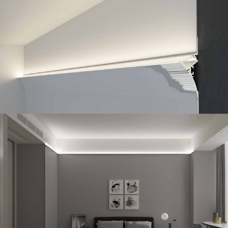 Plaster-In Crown Molding LED Lighting Profile