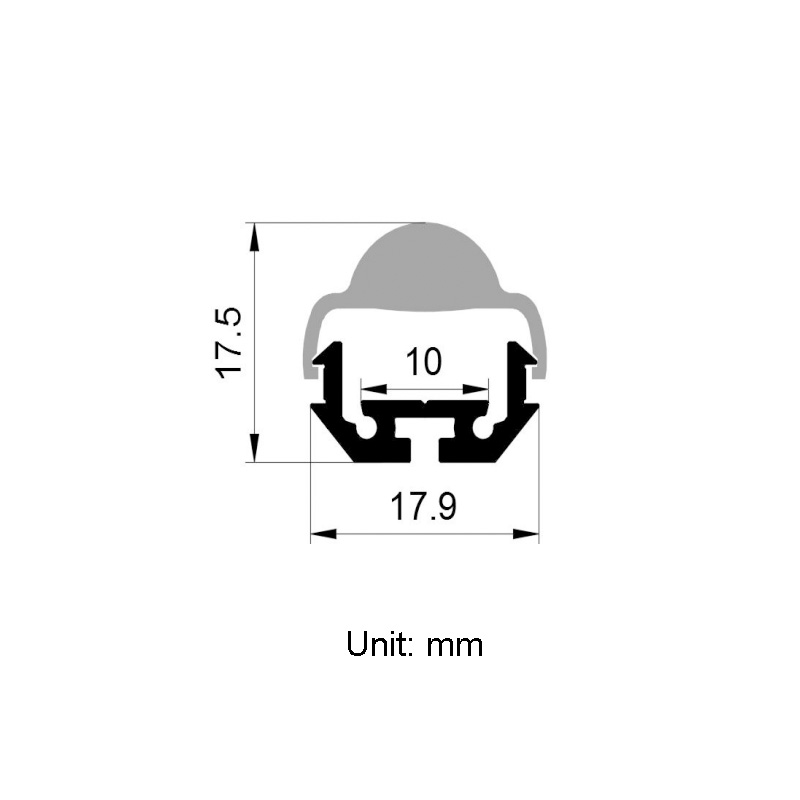 Aluminium-LED-Kanal mit 30°-Linse für 10-mm-LED-Lichterketten Aluminium-LED-Kanal mit 30°-Linse für 10-mm-LED-Lichterketten