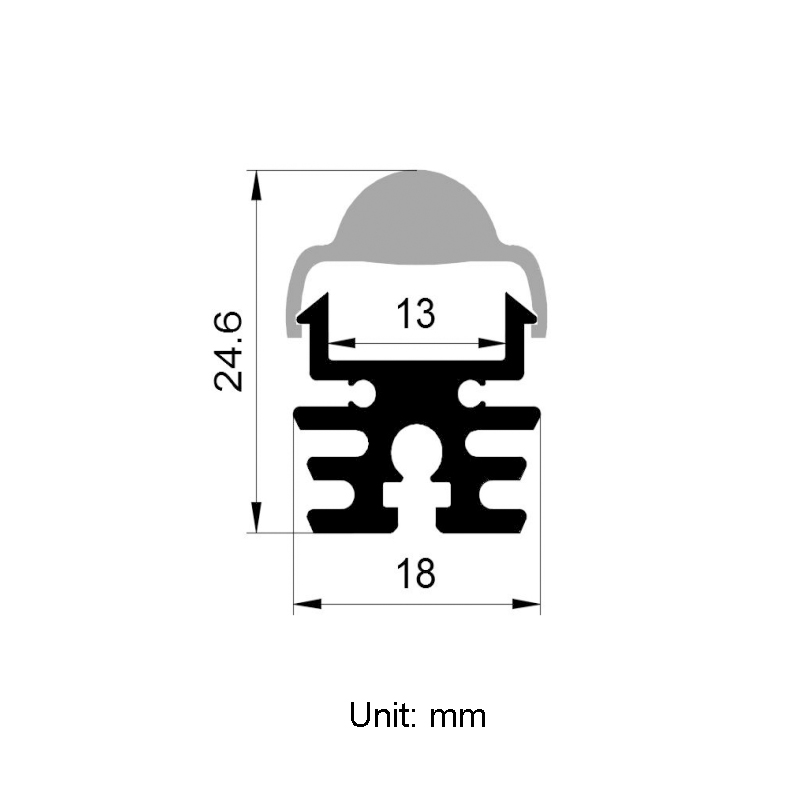 30°-Linse, Aluminium-LED-Lichtleistenkanal für 13 mm LED-Streifen 30°-Linse, Aluminium-LED-Lichtleistenkanal für 13 mm LED-Streifen