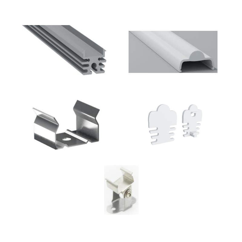 30°-Linse, Aluminium-LED-Lichtleistenkanal für 13 mm LED-Streifen 30°-Linse, Aluminium-LED-Lichtleistenkanal für 13 mm LED-Streifen