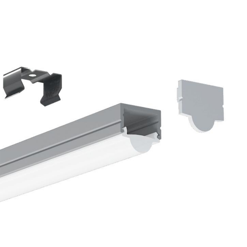 LED-Licht-Aluminiumkanal mit 10°-Linse für zweireihige 15-mm-LED-Streifen