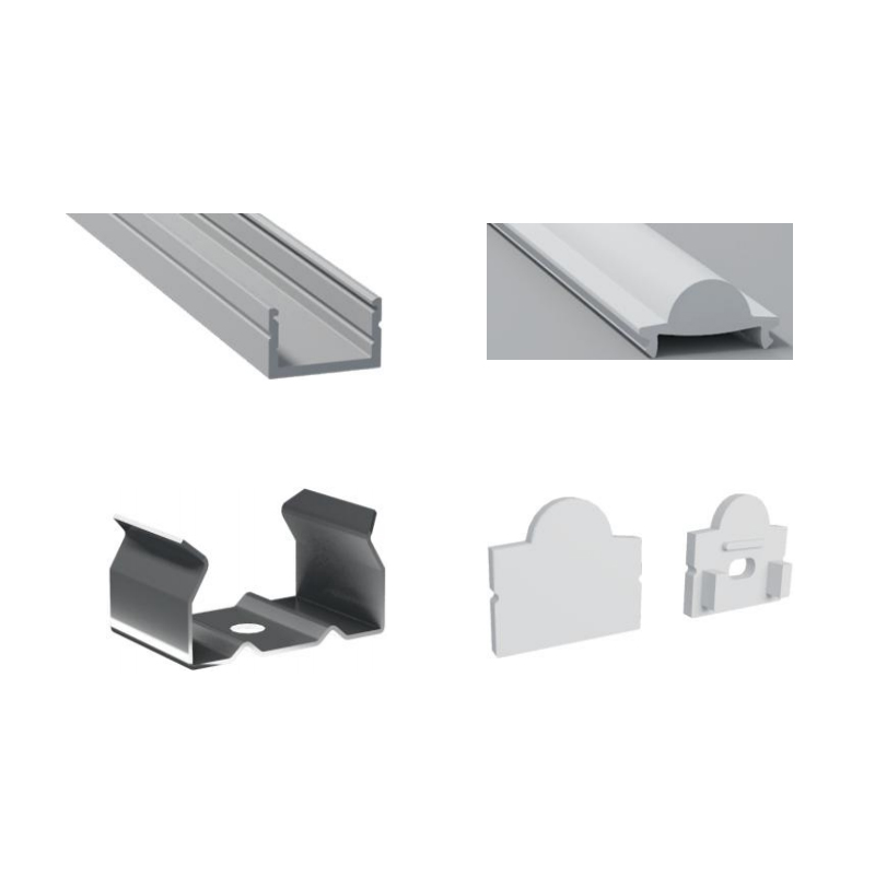 LED-Licht-Aluminiumkanal mit 10°-Linse für zweireihige 15-mm-LED-Streifen LED-Licht-Aluminiumkanal mit 10°-Linse für zweireihige 15-mm-LED-Streifen