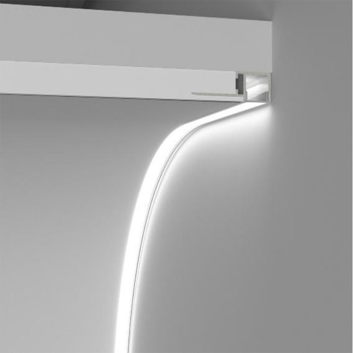 36.2 x 12.2 mm ohebný LED zapuštěný kanál pro 10mm páskové světlo 36.2 x 12.2 mm ohebný LED zapuštěný kanál pro 10mm páskové světlo