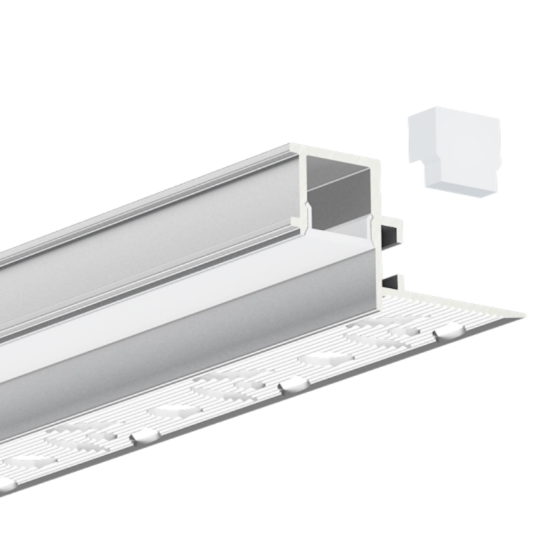 Blendfreies Gips-in-Wallwasher-LED-Profil für 10-mm-Lichtleisten