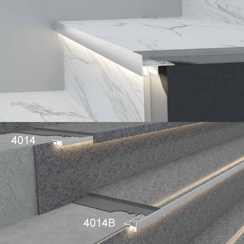 Treppenkanten-LED-Profil mit Seitenverkleidung