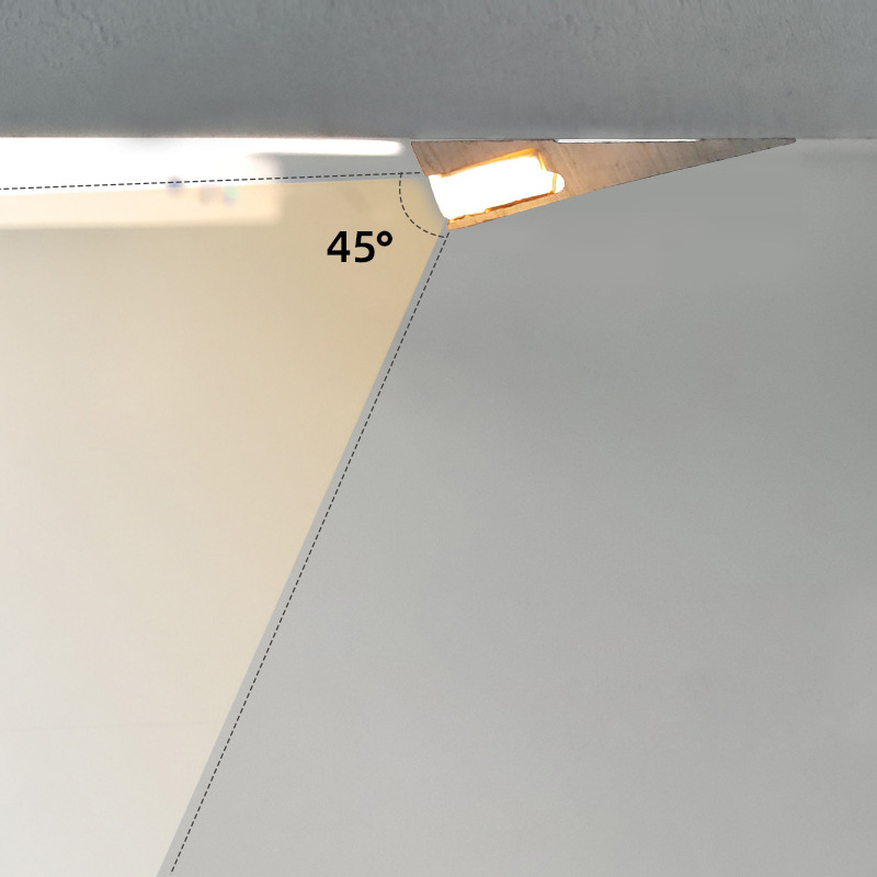 45stupňové osvětlení s nízkým profilem pod pultem LED pásek Ultra tenký 45stupňové osvětlení s nízkým profilem pod pultem LED pásek Ultra tenký