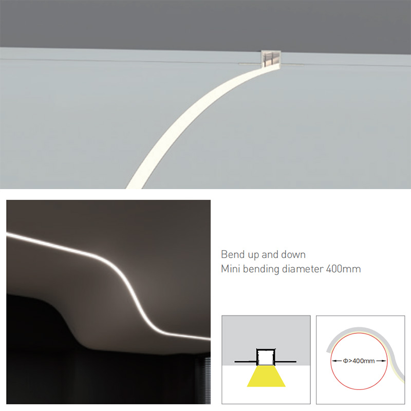 Recessed LED Profile PROLIGHT+ in Aluminum