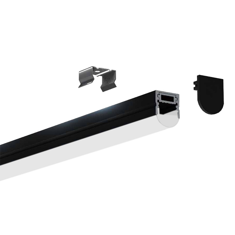 Čočka 15°~60° Černý hliníkový profil pro LED páskové osvětlení s vnitřní šířkou 12 mm