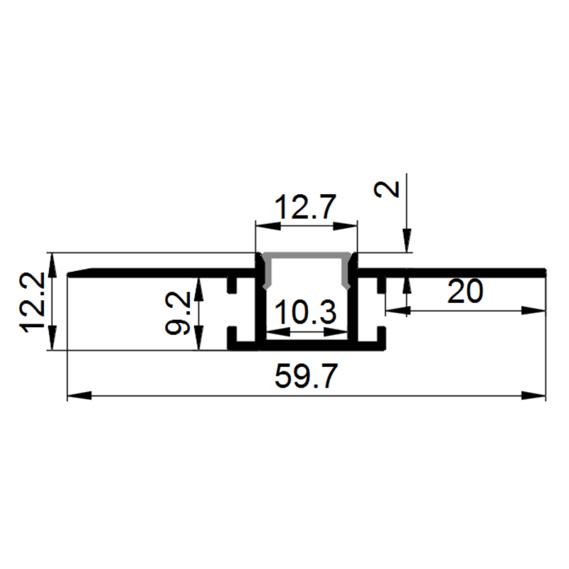 Plaster-In Trimless LED Channel For 10mm Rope Lights