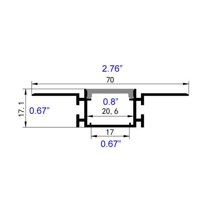 70x17mm ohýbatelný LED omítkový kanál pro 12mm flexibilní LED pásek 70x17mm ohýbatelný LED omítkový kanál pro 12mm flexibilní LED pásek