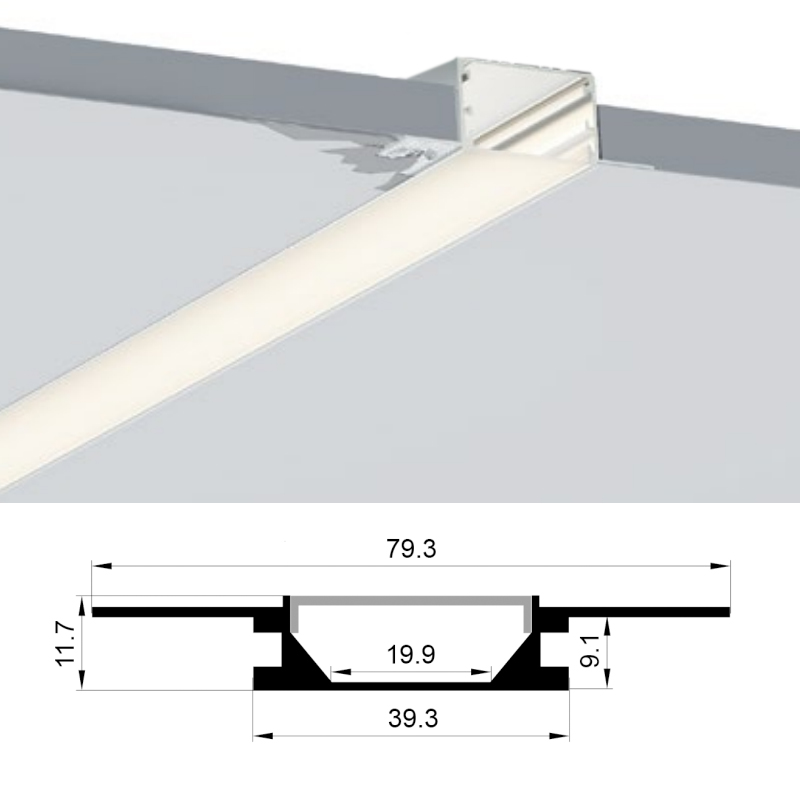 Wide Plaster In LED Profile