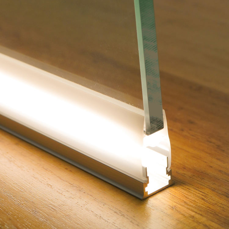 8-mm-LED-Glasbodenbeleuchtungsprofil – kompatibel mit 8-mm-Streifen 8-mm-LED-Glasbodenbeleuchtungsprofil – kompatibel mit 8-mm-Streifen