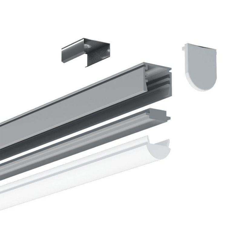 Aluminium-Extrusionskanal mit 20°-Linse für 10-mm-LED-Streifen