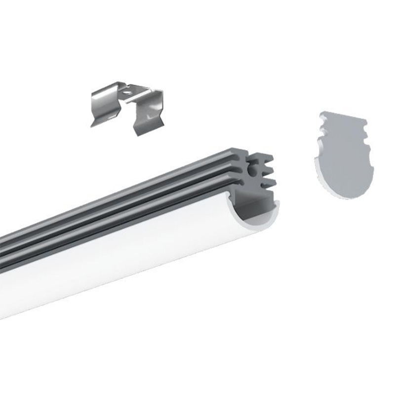 Aluminium-LED-Diffusorkanal für 12-mm-LED-Streifenbeleuchtung