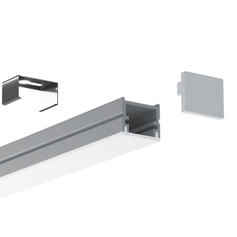 Aluminiumkanal-LED-Profil für 12 mm 5050 LED-Lichtleisten