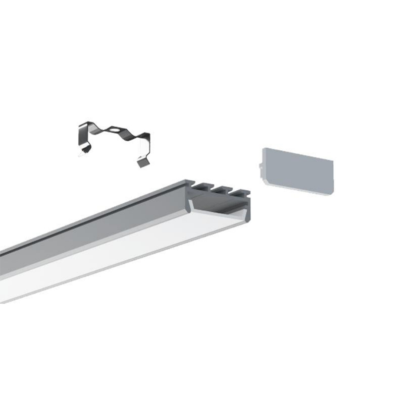 Hliníkový kanálový LED páskový difuzor pro 20mm dvouřadé LED pásy světel