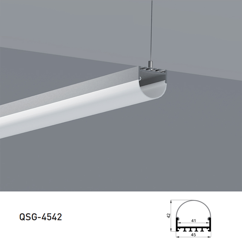 Aluminium-LED-Kanal-Hängeleuchte für 41-mm-LED-Streifen Aluminium-LED-Kanal-Hängeleuchte für 41-mm-LED-Streifen