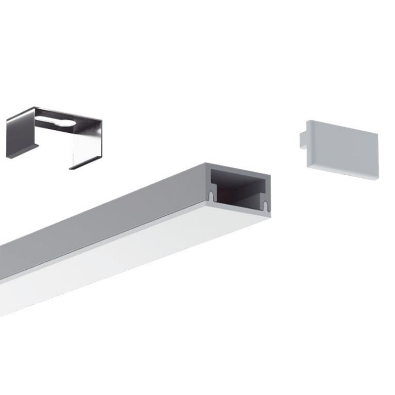 Hliníkový LED kanálový světelný difuzor pro 12mm LED pásek