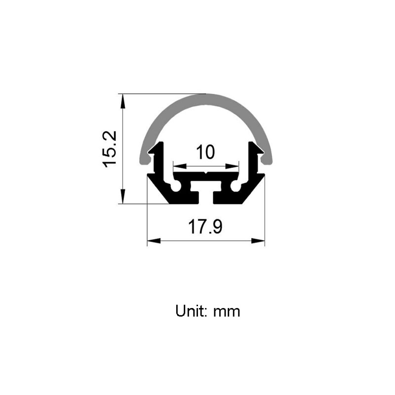 Aluminium-LED-Profil für 10 mm 5050 weiße LED-Streifen Aluminium-LED-Profil für 10 mm 5050 weiße LED-Streifen