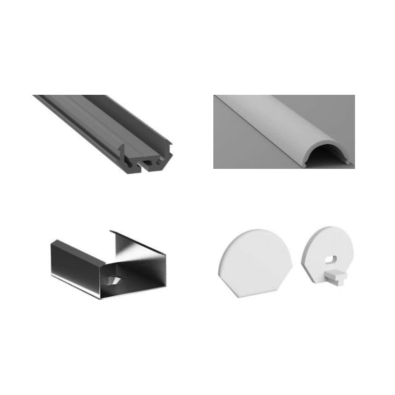 Aluminium-LED-Profil für 10 mm 5050 weiße LED-Streifen Aluminium-LED-Profil für 10 mm 5050 weiße LED-Streifen