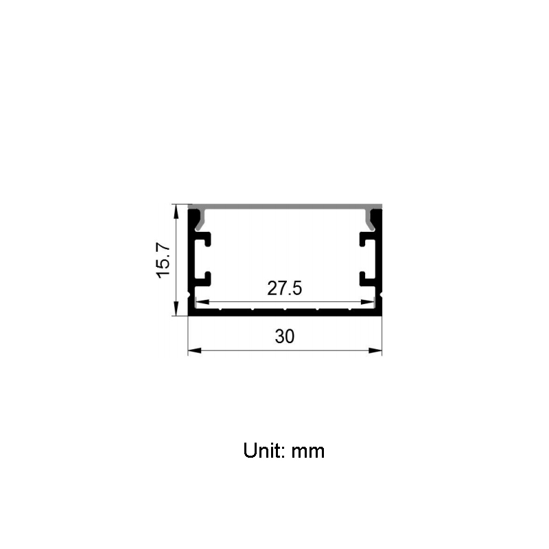 Aluminium-U-Kanal-LED-Lichtdiffusor für 20 mm dimmbare weiße LED-Lichterkette Aluminium-U-Kanal-LED-Lichtdiffusor für 20 mm dimmbare weiße LED-Lichterkette