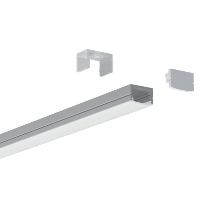 Aluminium-U-Kanal-LED-Streifendiffusor für 15 mm zweireihige CCT-LED-Lichtstreifen Aluminium-U-Kanal-LED-Streifendiffusor für 15 mm zweireihige CCT-LED-Lichtstreifen