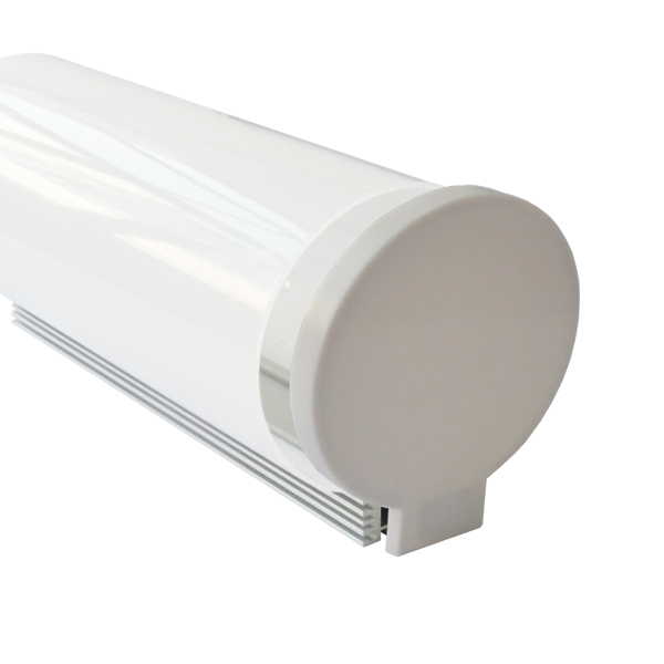 Runder LED-Kanal mit kuppelförmigem Lichtdiffusor für zweireihige LED-Streifen
