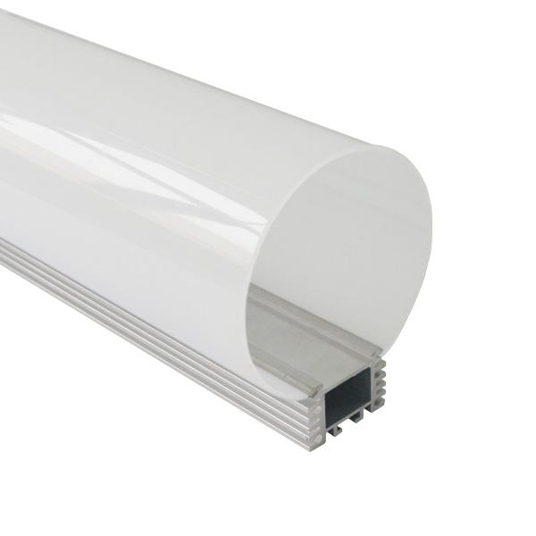 Runder LED-Kanal mit kuppelförmigem Lichtdiffusor für zweireihige LED-Streifen Runder LED-Kanal mit kuppelförmigem Lichtdiffusor für zweireihige LED-Streifen