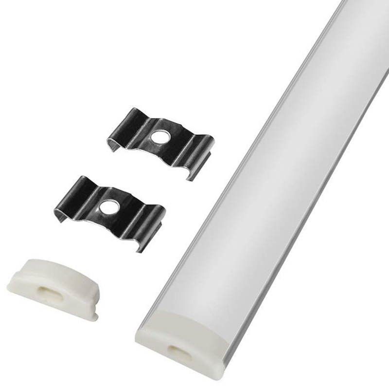 Ohebný hliníkový LED kanál ve tvaru C pro 10mm flexibilní LED pásková světla Ohebný hliníkový LED kanál ve tvaru C pro 10mm flexibilní LED pásková světla