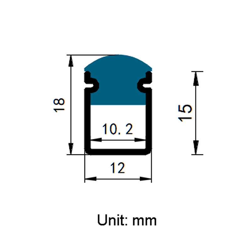 bendable led strip channel size