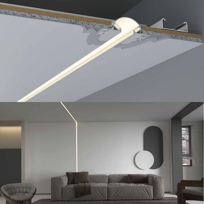 Big Anti Glare Plaster In Linear Ceiling LED Channel