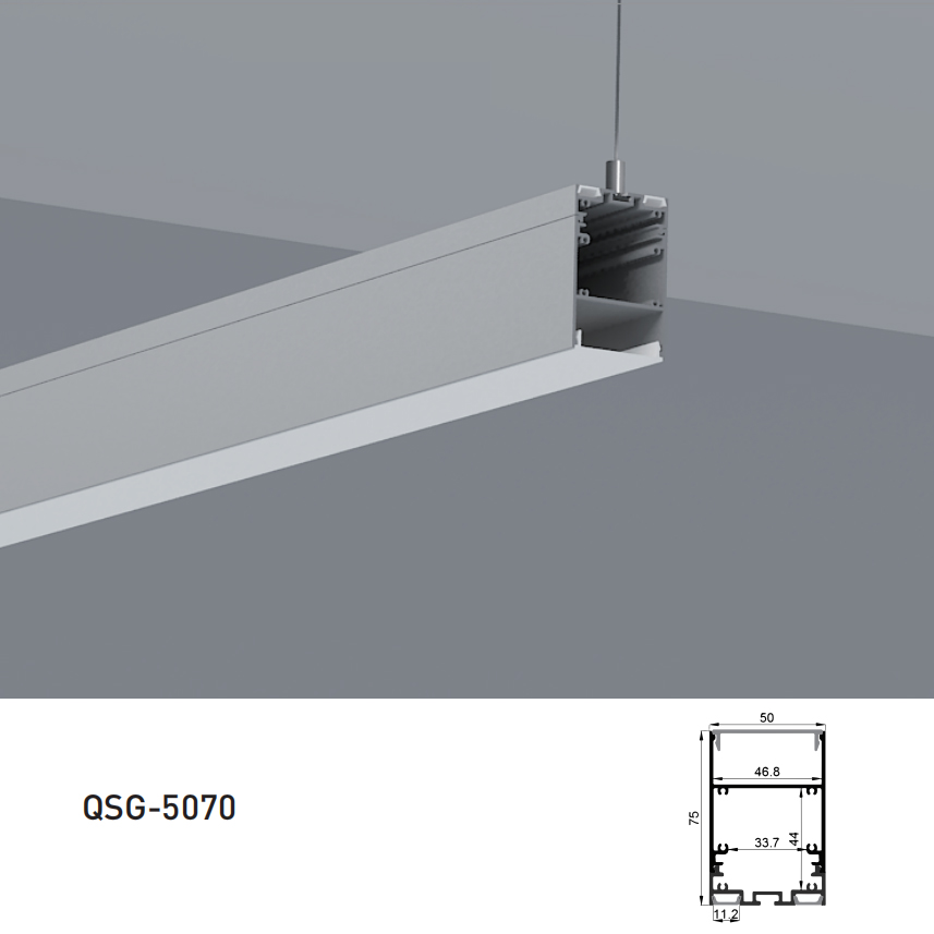Stropní LED kanálový hliníkový profil pro 46mm LED světelný pás Stropní LED kanálový hliníkový profil pro 46mm LED světelný pás