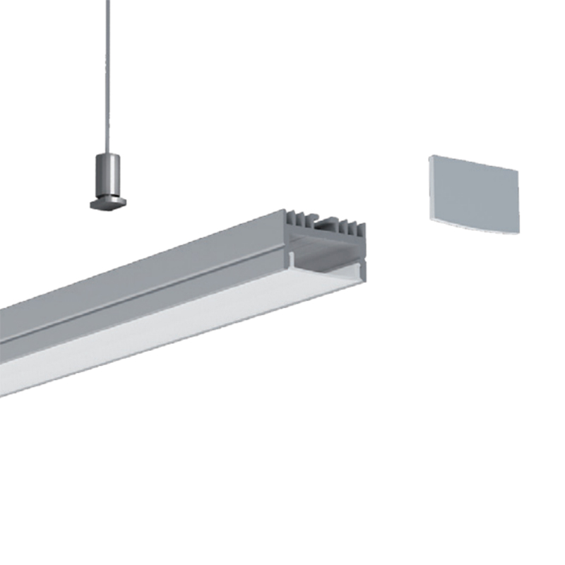 Stropní LED kanálový světelný difuzor pro 20mm dvouřadé LED páskové světlo Stropní LED kanálový světelný difuzor pro 20mm dvouřadé LED páskové světlo