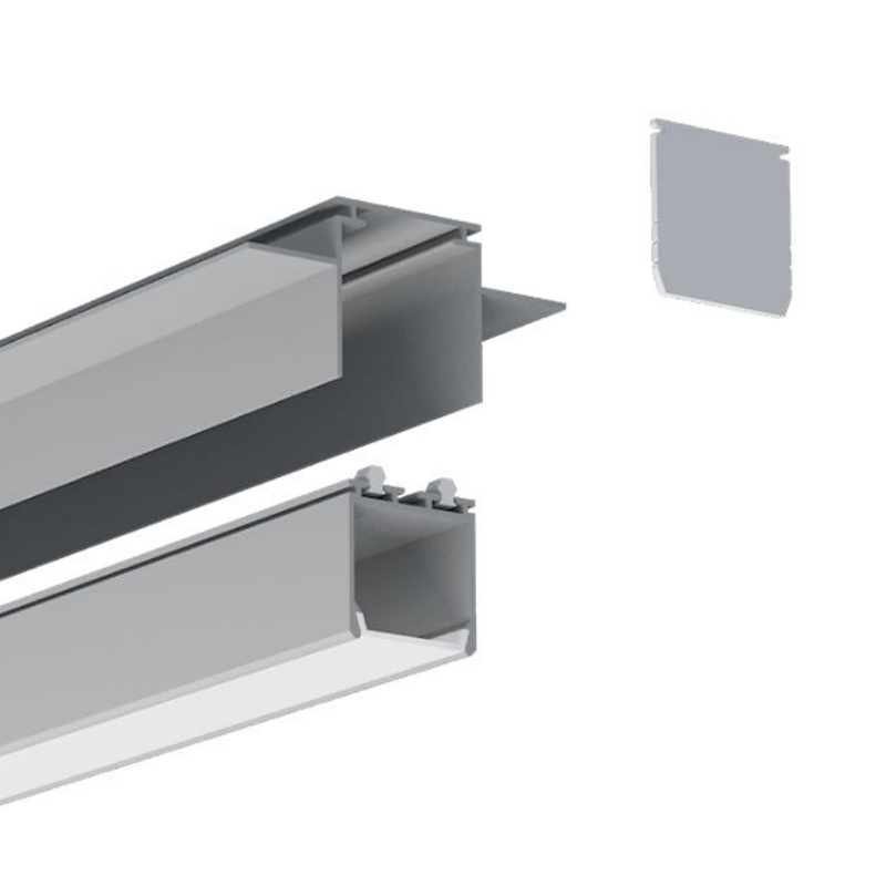 Decken-LED-Lichtdiffusorkanal für 20 mm zweireihige CCT-LED-Lichterketten