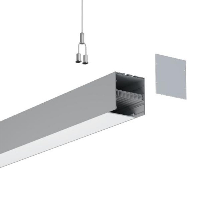 Decken-LED-Lichtleiste, Aluminium-Schienenkanal – Innenbreite 70 mm (2.76 Zoll) Decken-LED-Lichtleiste, Aluminium-Schienenkanal – Innenbreite 70 mm (2.76 Zoll)