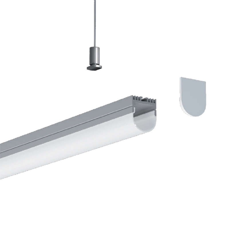 Decken-LED-Streifenkanal-Hängeleuchten für 20 mm zweireihige LED-Lichtleiste