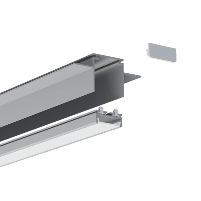 Deckenbeleuchtung Aluminium-LED-Profil für 20 mm CCT zweireihiges LED-Lichtband